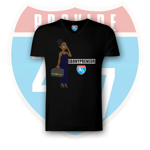 Ebonyprenur V Neck Tee